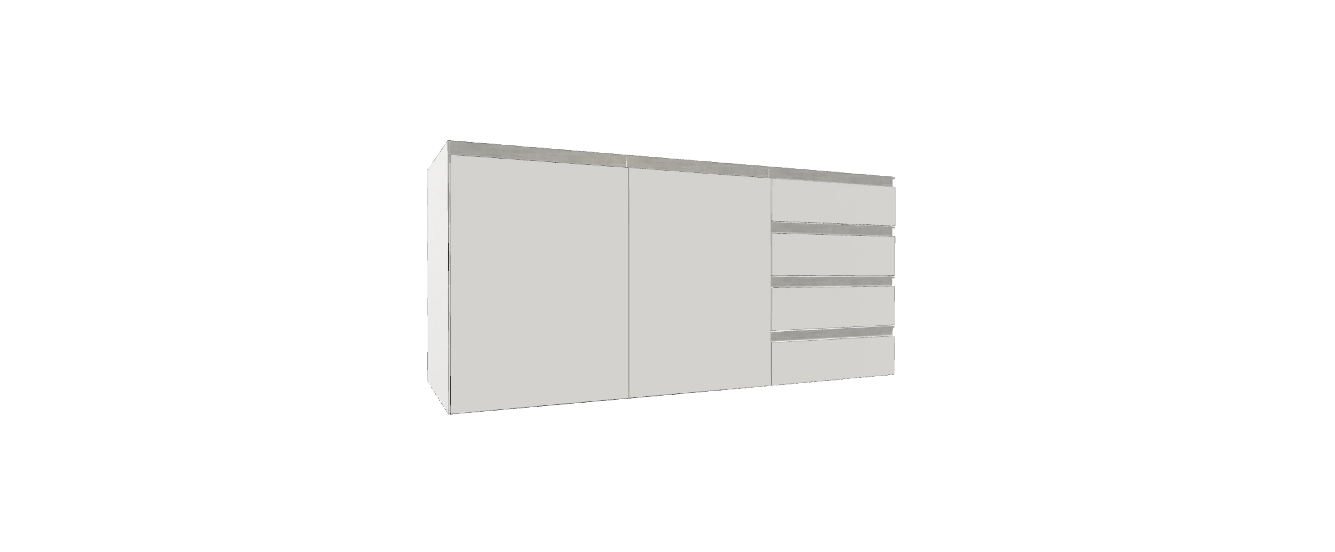 Balcão planejado com 2 portas e 4 gavetas - Sob Medida e Personalizado