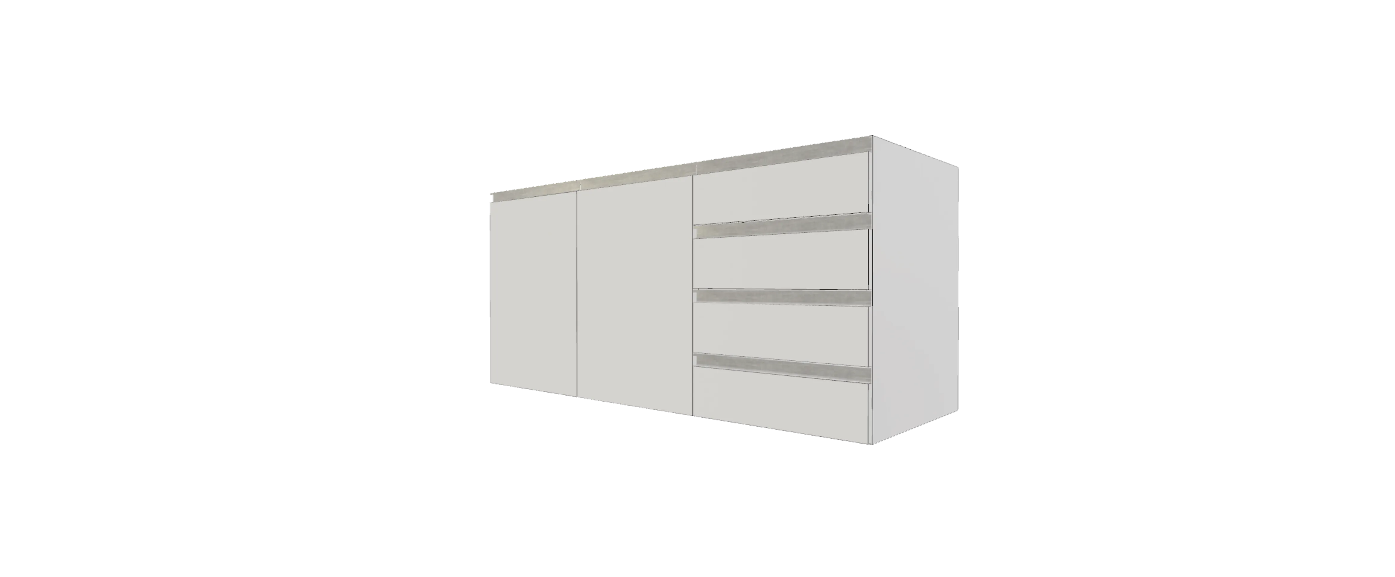 Balcão planejado com 2 portas e 4 gavetas - Sob Medida e Personalizado